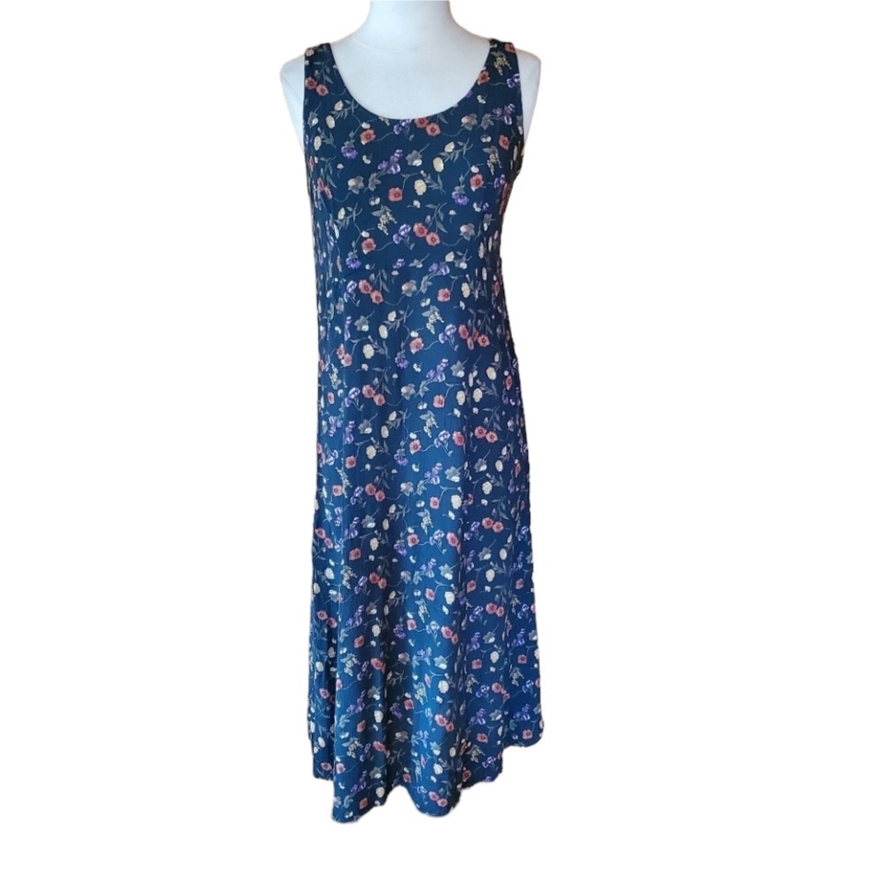 Vintage R&K Originals Green & Multi-Color Floral S